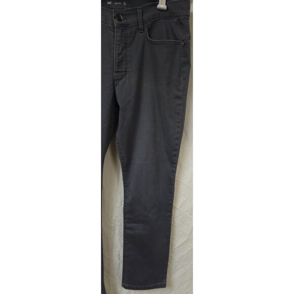 Lee Womens 14P Gray Smoke Easy Fit Stretch Mid Rise Straight Ankle Jeans 34x28 - Picture 5 of 15